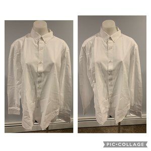 J. Crew White Long Sleeve Polo Size L Lots of 2